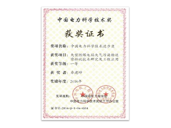 中國電力科學(xué)技術(shù)獎(jiǎng)